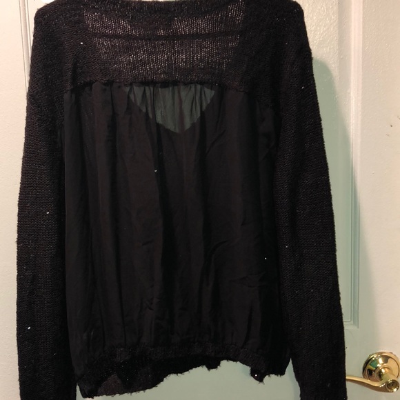 Black sweater with sheer back and some sparkle - Picture 4 of 7